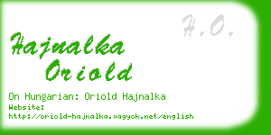 hajnalka oriold business card